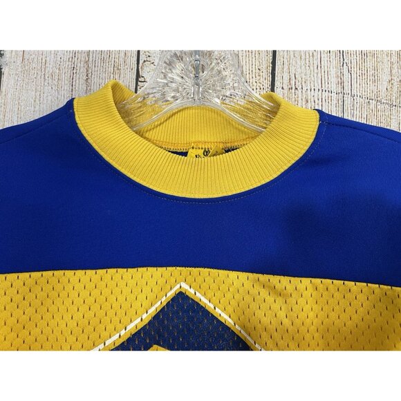 Vintage 70s Viking Suzuki Motocross Jersey M Yellow Blue Nylon Mesh MX Racing - Picture 2 of 10